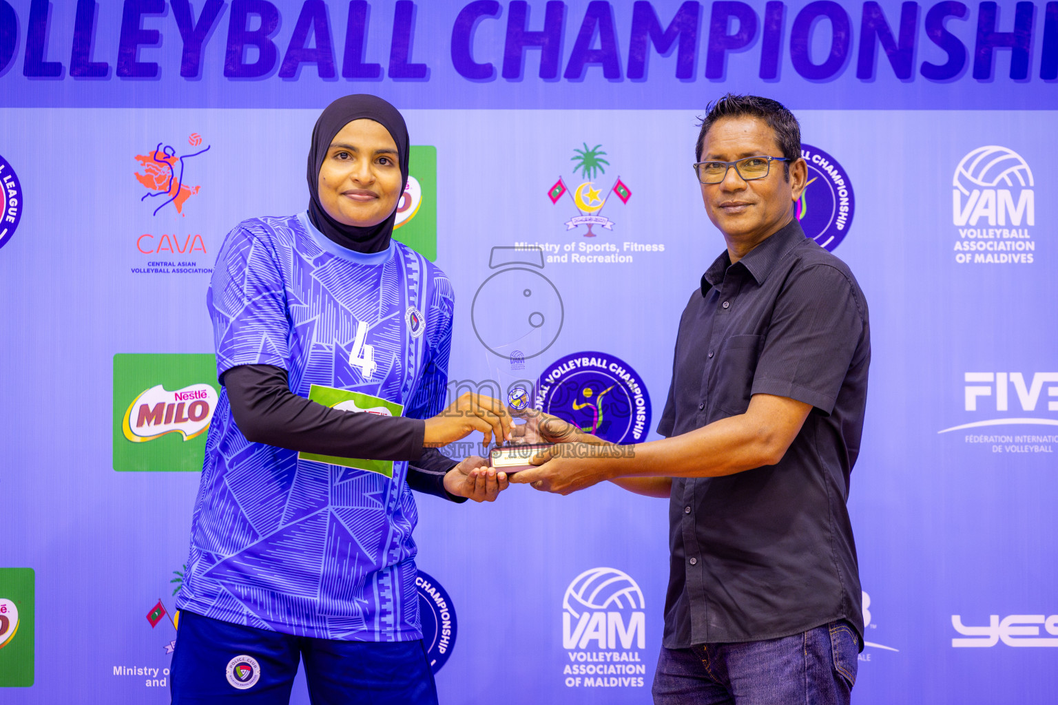 Police Club vs Club Wamco in the Final of Women's Division of National Volleyball League 2025 held in Male', Maldives on Sunday, 27th April 2025 at Social Center Indoor Hall Photos By: Nausham Waheed / images.mv
