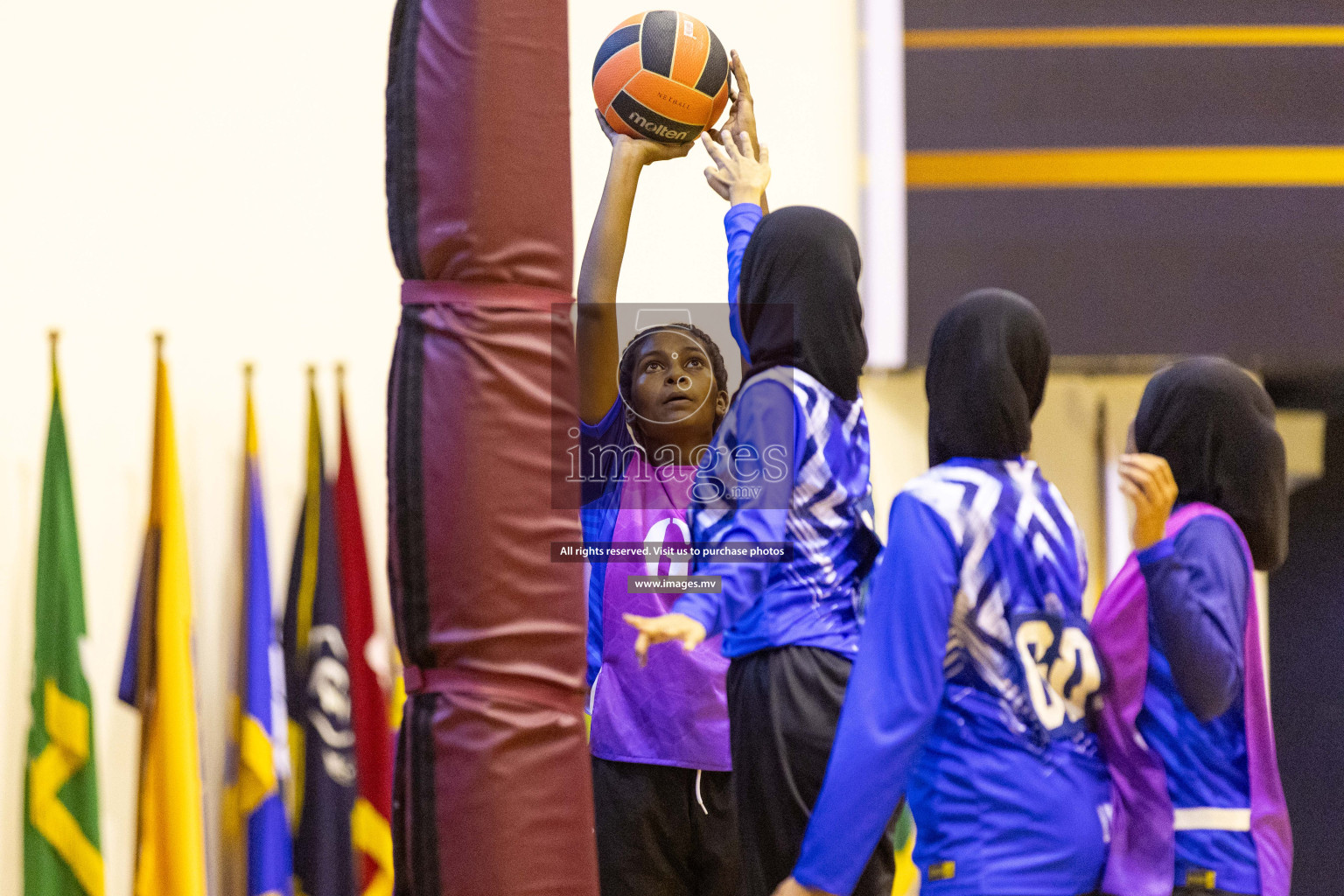 Day7 of 24th Interschool Netball Tournament 2023 was held in Social Center, Male', Maldives on 2nd November 2023. Photos: Nausham Waheed / images.mv