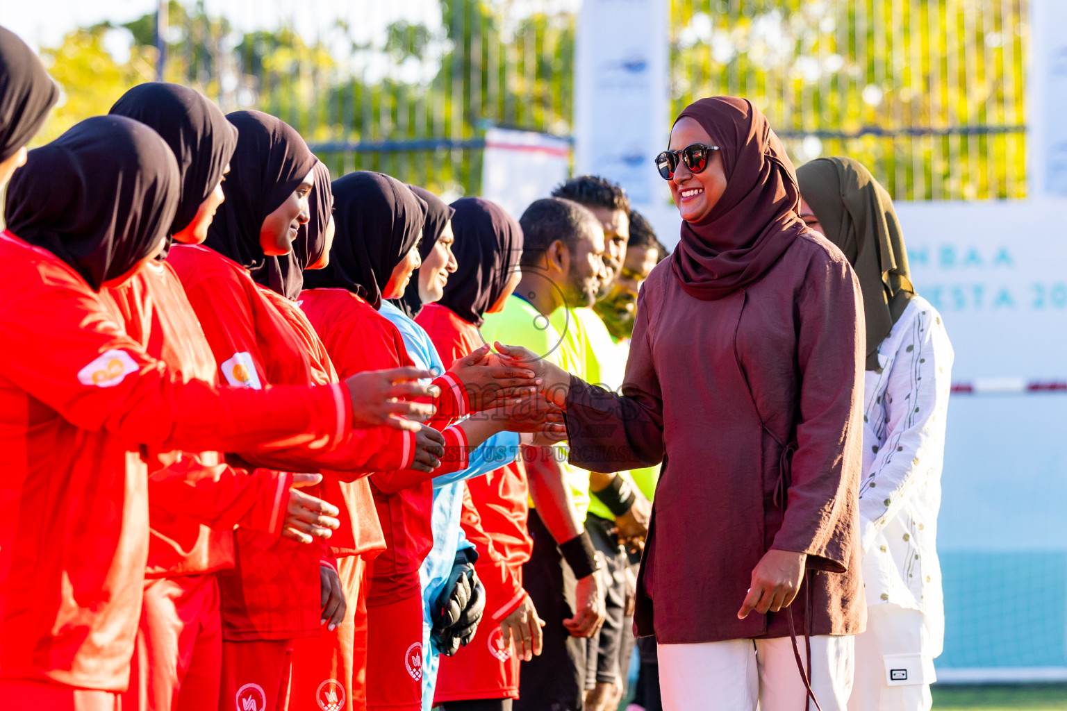 Eydhafushi vs Goidhoo in Day 2 of Better in Baa Futsal Fiesta 2025 Woman's division held in B. Eydhafushi, Maldives on Thursday, 6th November 2025. Photos: Nausham Waheed / images.mv