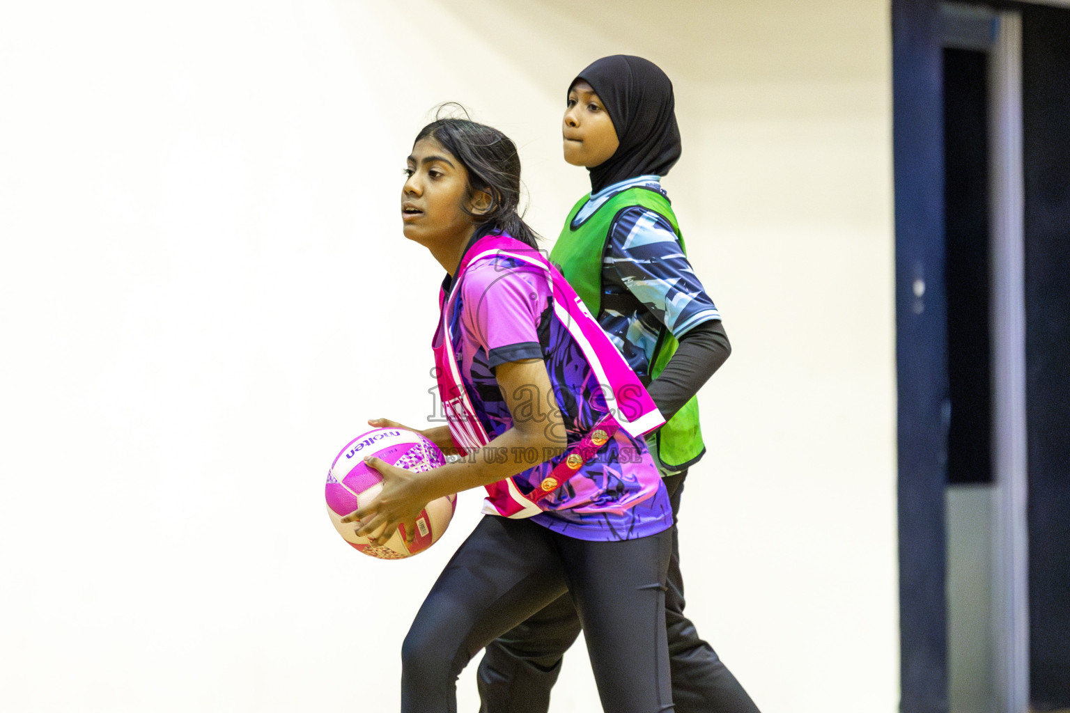 High Flyers vs N Sports Academy A  in Day 6 of 3rd Netball Junior Championship, held at Social Center on Friday 24th January 2025 . Photos: Shuu Abdul Sattar / images.mv