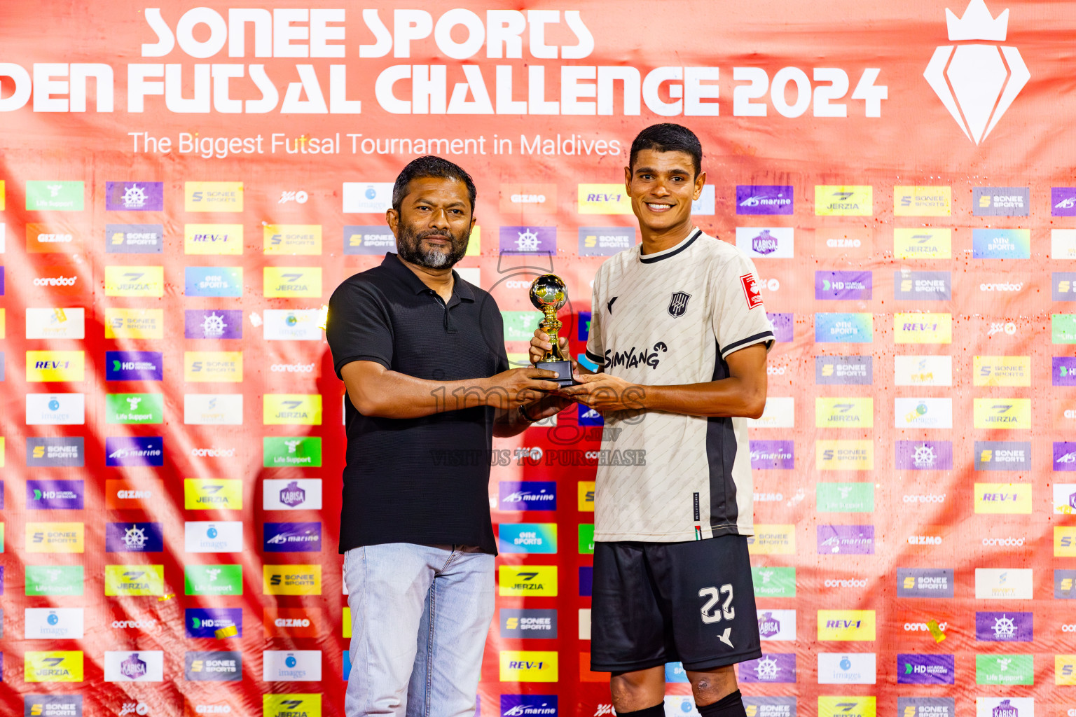 Lh Hinnavaru vs Lh Kurendhoo in Day 29 of Golden Futsal Challenge 2024 was held on Tuesday , 13th February 2024 in Hulhumale', Maldives Photos: Nausham Waheed / images.mv