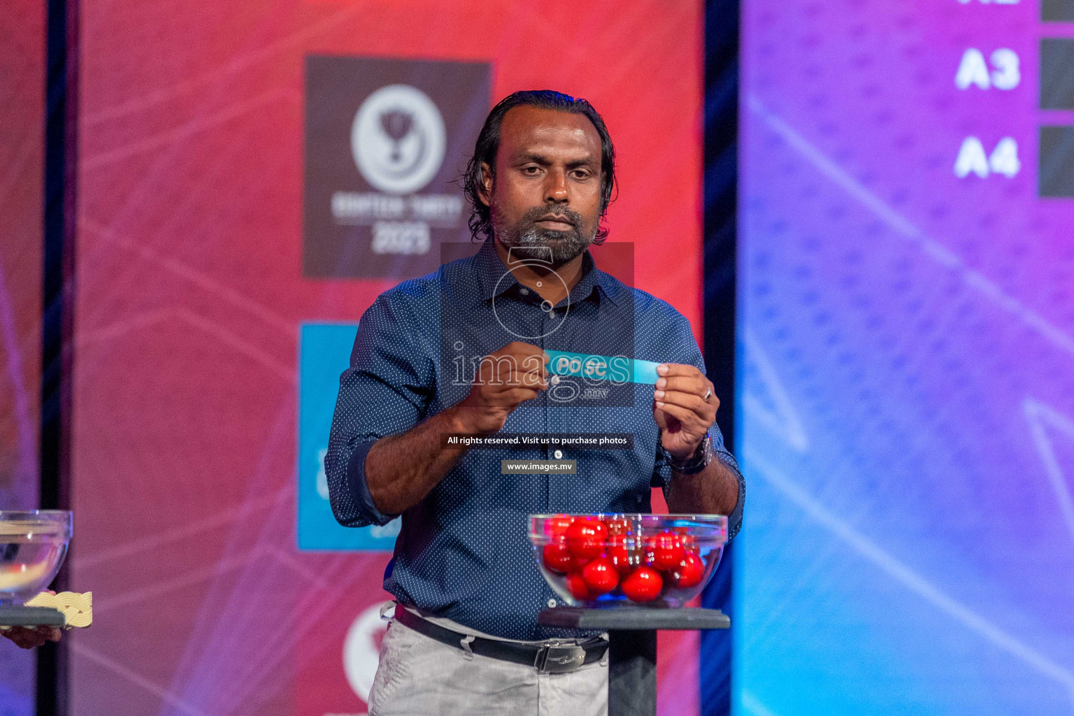 Draw ceremony of Club Maldives 2023 was held on Thursday, 6th July 2023 at PSM Studio in Male', Maldives.  Photos: Ismail Thoriq / images.mv