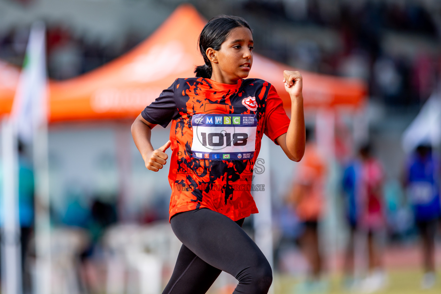 Day 6 of MWSC Interschool Athletics Championships 2024 held in Hulhumale Running Track, Hulhumale, Maldives on Thursday, 14th November 2024. Photos by: Nausham Waheed / Images.mv