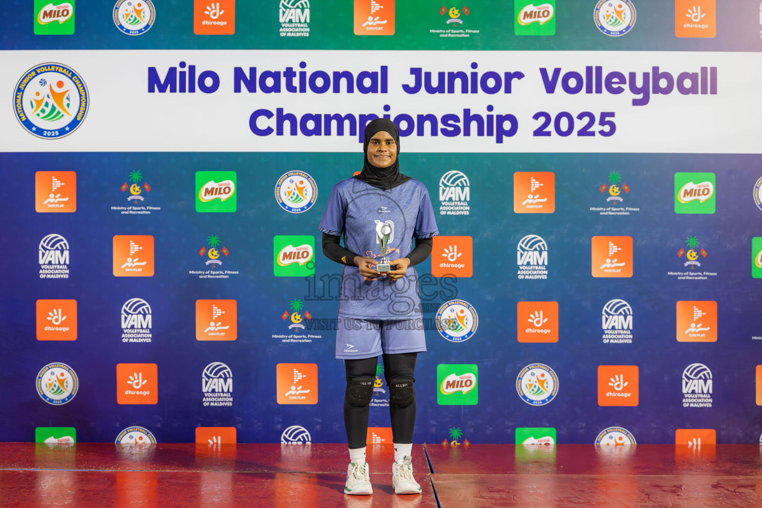 Villingili Z Jamiyya vs Club Volleyball in the Finals of Milo National Junior Volleyball Championship 2025 Woman's Division was held on Sunday, 30th November 2025 at Ekuveni Turf Court Male', Maldives. Photos: Areef Adam / images.mv