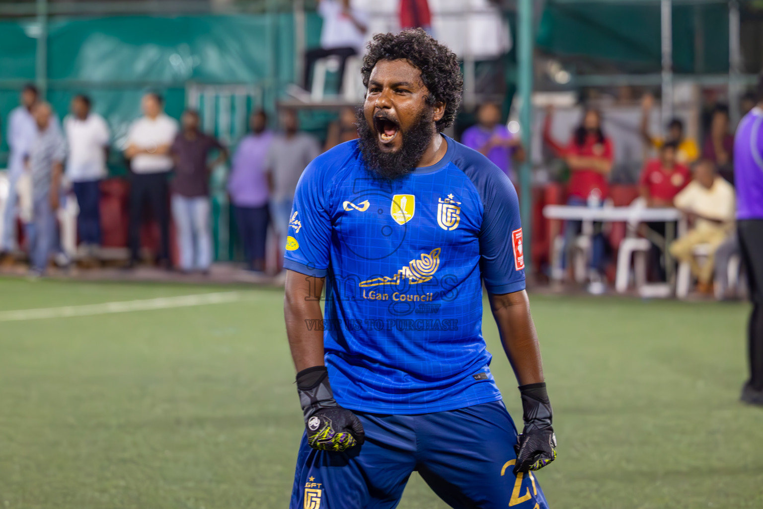 AA Mathiveri vs L Gan in Quarter Finals of Golden Futsal Challenge 2024 which was held on Friday, 1st March 2024, in Hulhumale', Maldives Photos: Ismail Thoriq / images.mv