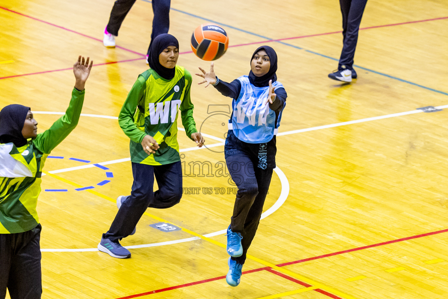 Day 9 of 25th Inter-School Netball Tournament was held in Social Center at Male', Maldives on Monday, 19th August 2024. Photos: Nausham Waheed / images.mv