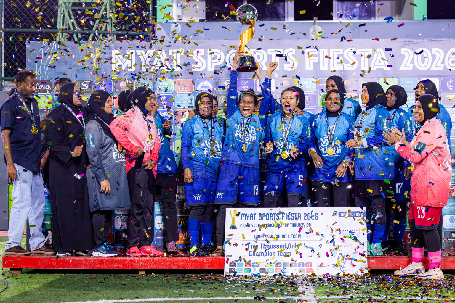 
MYAT Sports Fiesta 2026 - Day 9 of MYAT Sports Fiesta 2026 was held on at Thulusdhoo Futsal Ground, K. Thulushdoo, Maldives oh Friday 7th August 2026, Photos: Ahmed Vishal and Nausham waheed / images.mv