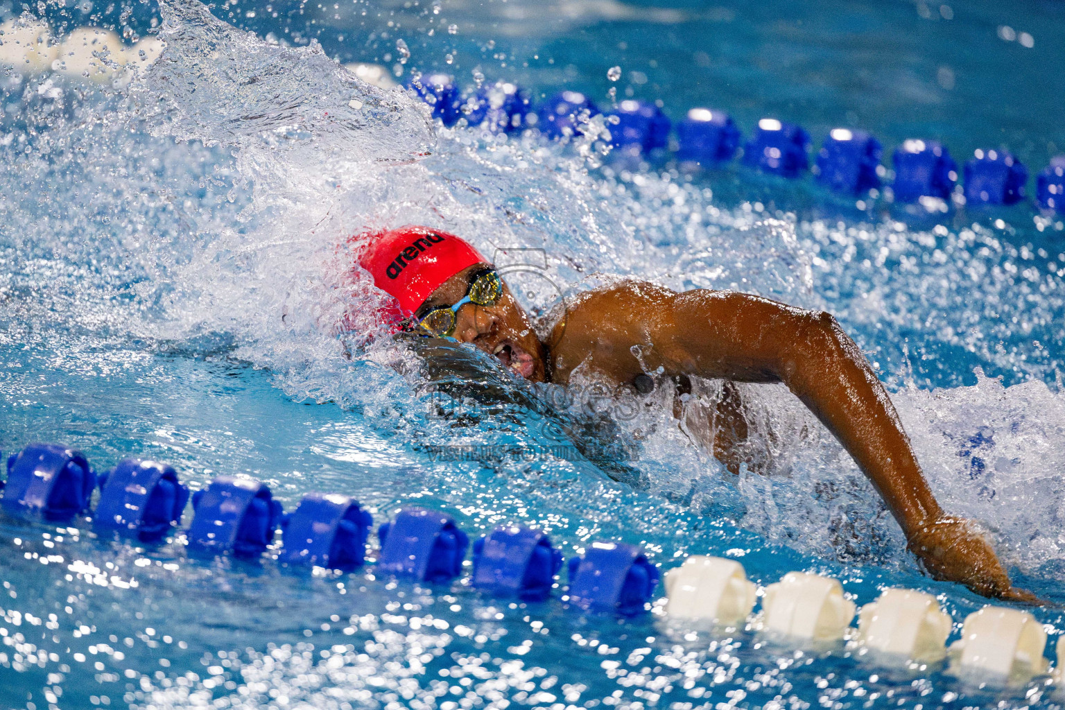 Day 4 of National Swimming Championship 2024 held in Hulhumale', Maldives on Monday, 16th December 2024. Photos: Hassan Simah / images.mv