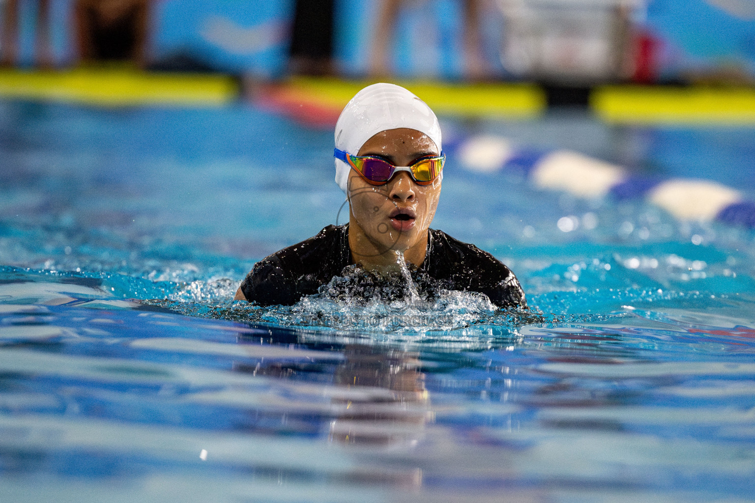 Day 5 of National Swimming Competition 2024 held in Hulhumale', Maldives on Tuesday, 17th December 2024. 
Photos: Hassan Simah / images.mv