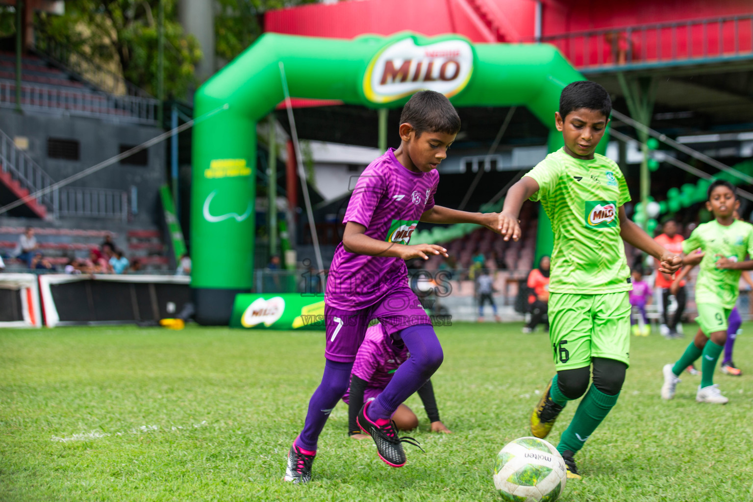 Day 2 of MILO Kids Football Fiesta was held at National Stadium in Male', Maldives on Saturday, 24th February 2024.