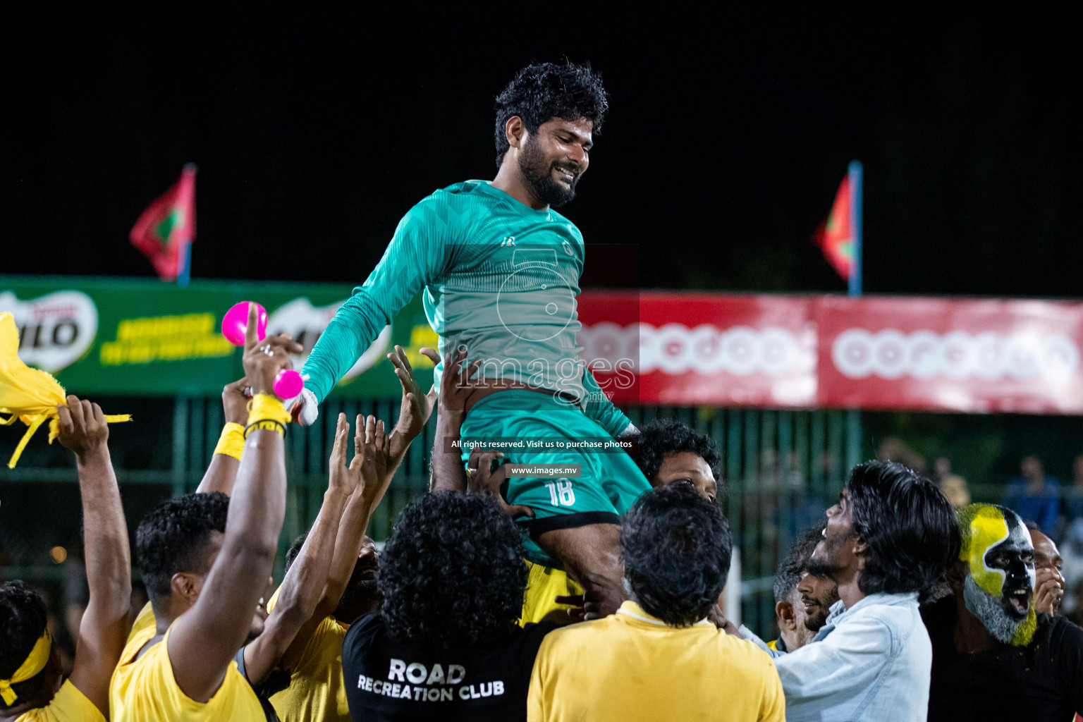 RRC Vs Team Fenaka in the Semi Finals of Club Maldives 2021 held in Hulhumale, Maldives on 15 December 2021. Photos: Shuu Abdul Sattar / images.mv