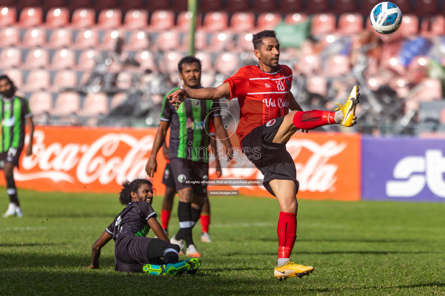 Biss Buru Sports vs JJ Sports Club  in 2nd Division 2022 on 14th July 2022, held in National Football Stadium, Male', Maldives Photos: Hassan Simah / Images.mv