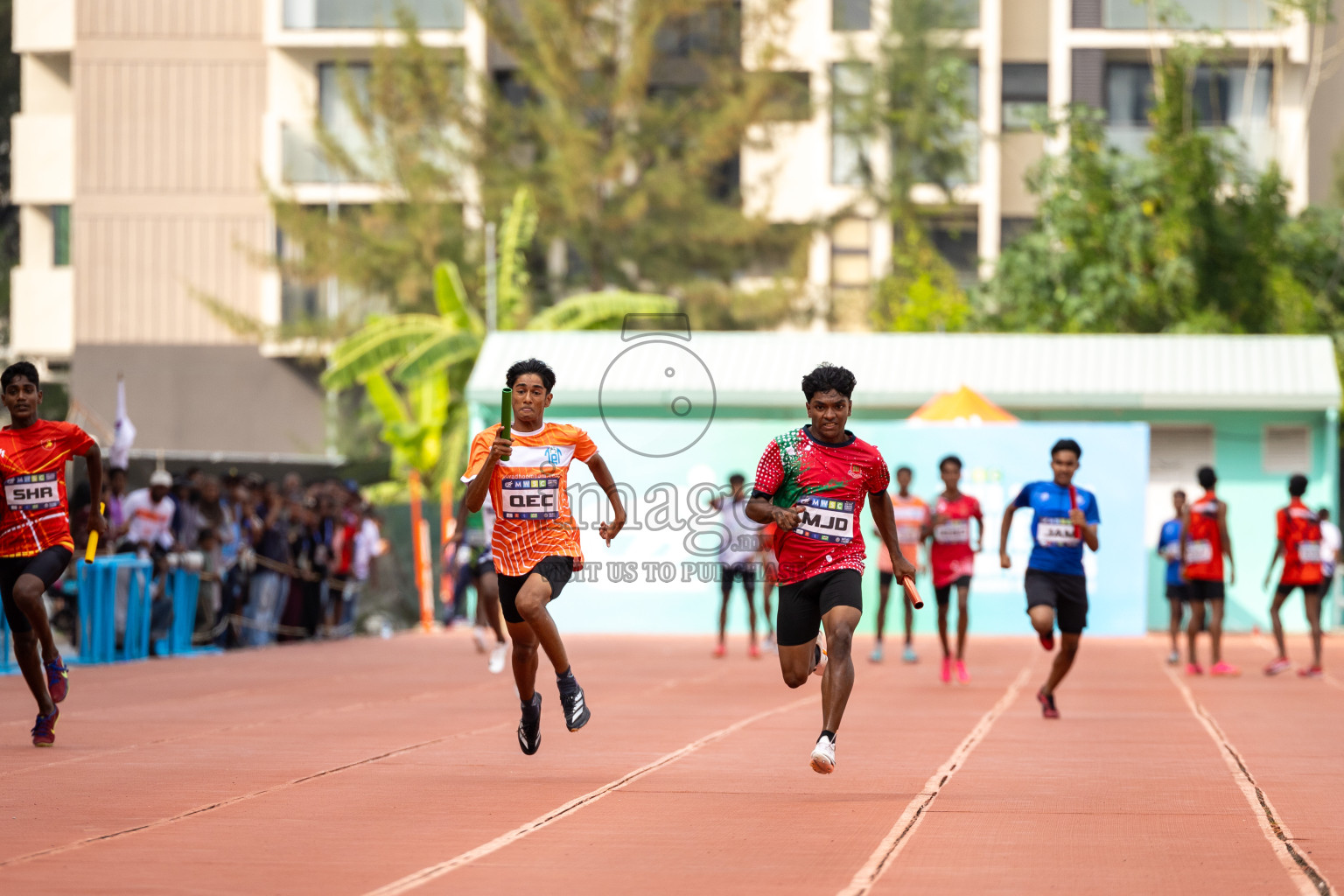 Day 6 of MWSC Interschool Athletics Championships 2024 held in Hulhumale Running Track, Hulhumale, Maldives on Thursday, 14th November 2024. Photos by: Ismail Thoriq / Images.mv