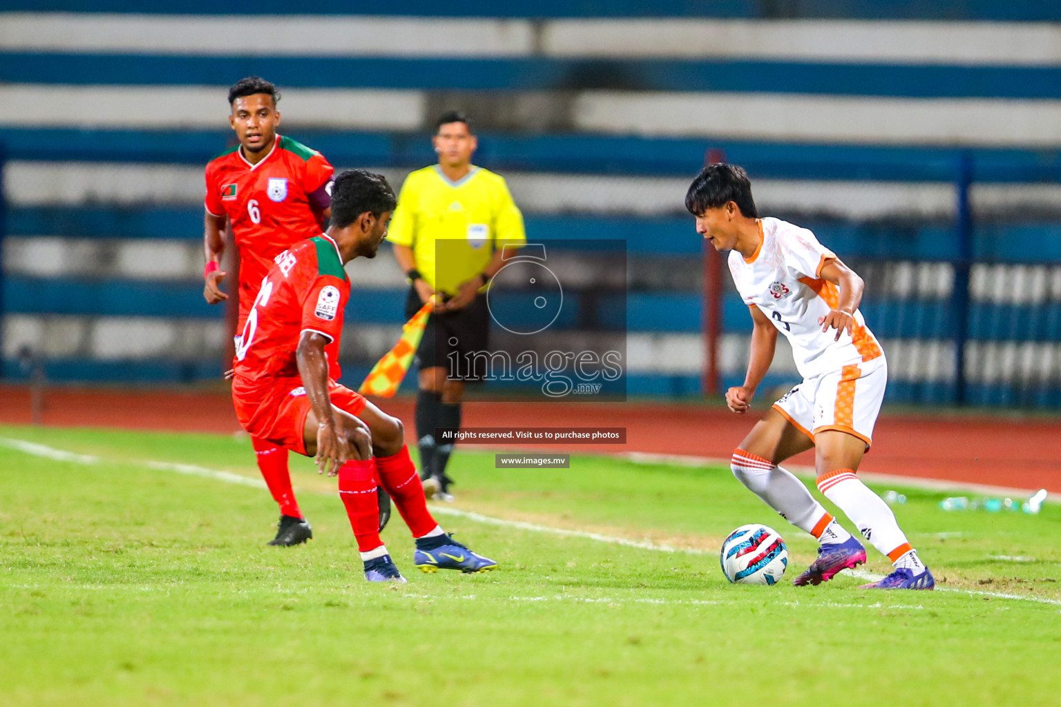 Bhutan vs Bangladesh in SAFF Championship 2023 held in Sree Kanteerava Stadium, Bengaluru, India, on Wednesday, 28th June 2023. Photos: Nausham Waheed, Hassan Simah / images.mv