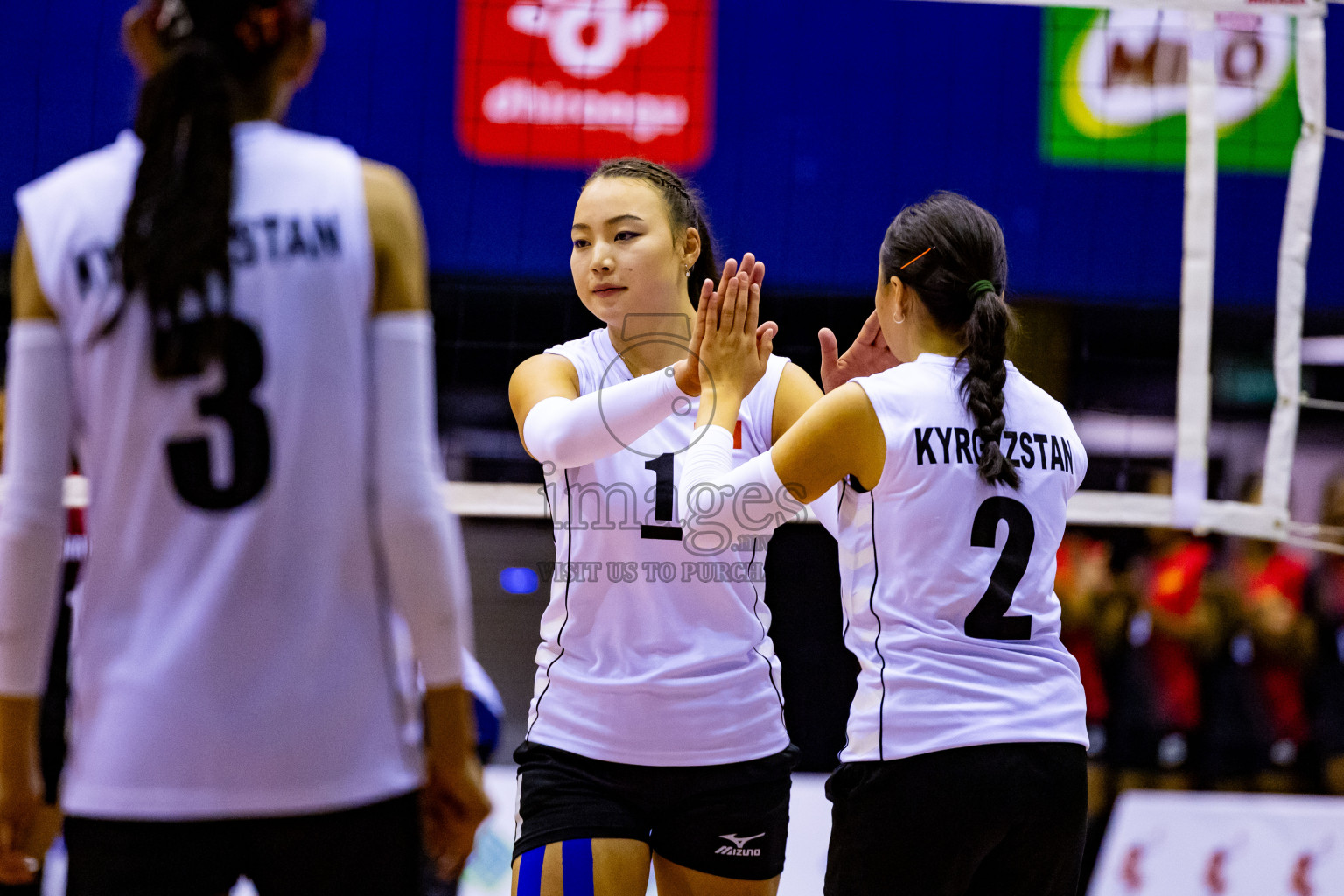 Kyrgyzstan vs Sri Lanka in Final of CAVA U20 Woman's Volleyball Championship 2024 was held in Social Center, Male', Maldives on 23rd July 2024. Photos: Nausham Waheed / images.mv