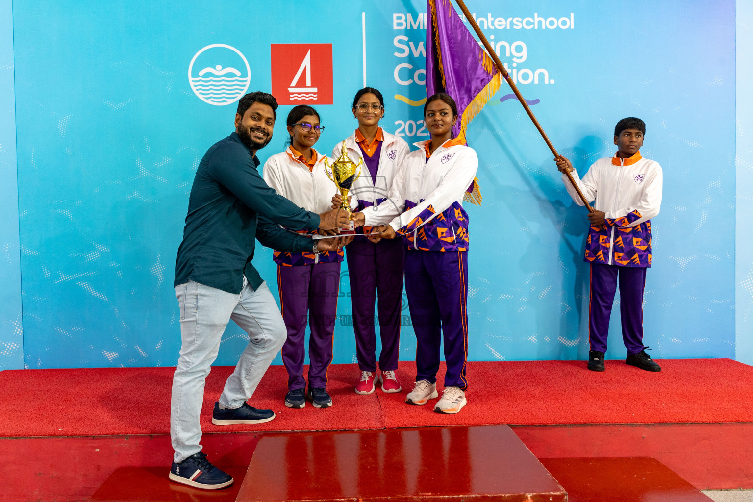 Closing Ceremony of BML 21st Interschool Swimming Competition 2025 .was held in Hulhumale' Swimming Pool, Hulhumale', Maldives on Saturday, 18th October 2025. 
Photos: Hassan Simah / images.mv