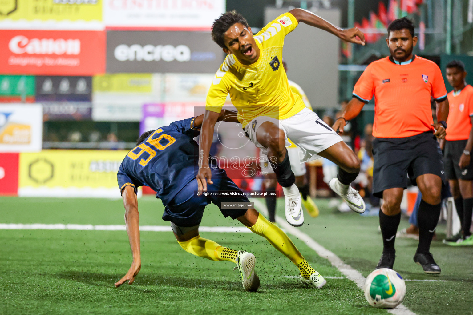 RRC vs Customs RC in Club Maldives Cup 2023 held in Hulhumale, Maldives, on Tuesday, 18th July 2023 Photos: Hassan Simah / images.mv