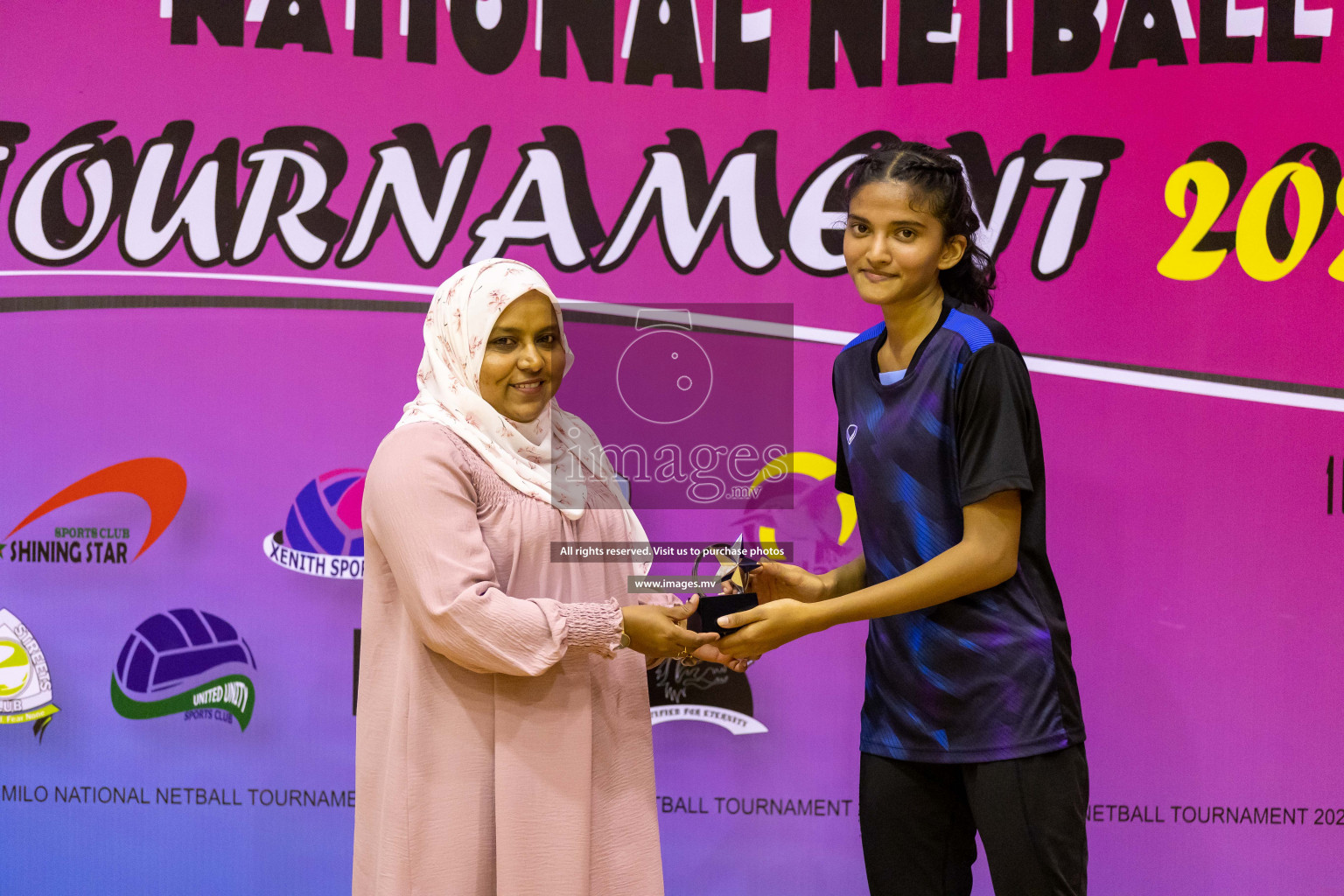 Lorenzo Sports Club vs Youth United Sports Club in the Milo National Netball Tournament 2022 on 20 July 2022, held in Social Center, Male', Maldives. Photographer: Hassan Simah / Images.mv