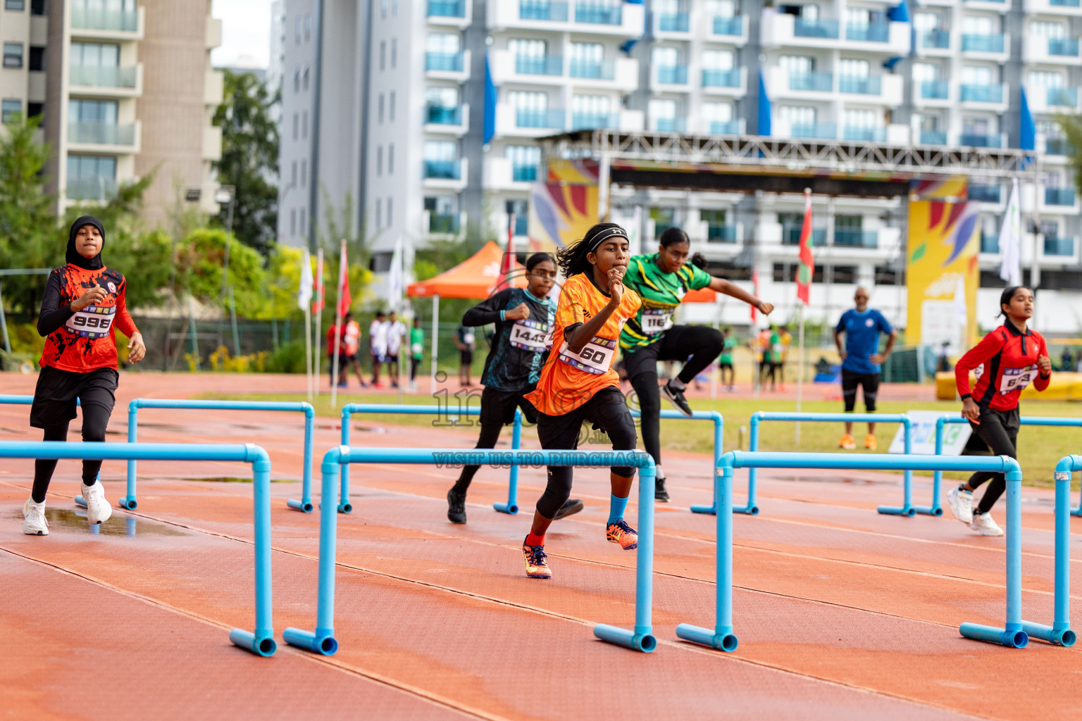 Day 2 of MWSC Interschool Athletics Championships 2024 held in Hulhumale Running Track, Hulhumale, Maldives on Sunday, 10th November 2024. 
Photos by:  Hassan Simah / Images.mv