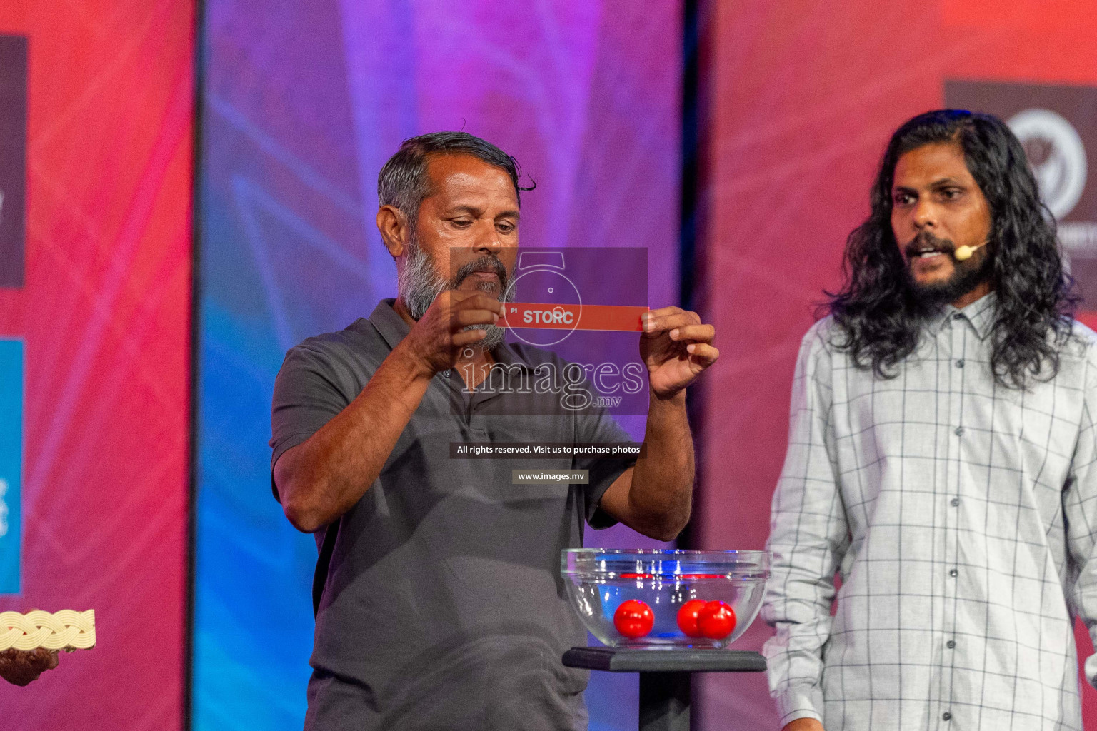 Draw ceremony of Club Maldives 2023 was held on Thursday, 6th July 2023 at PSM Studio in Male', Maldives.  Photos: Ismail Thoriq / images.mv