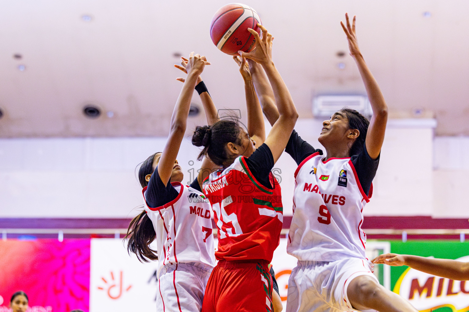 Maldives vs Bangladesh in Day 4 of Under 16 Woman's Asian Cup SABA Qualifiers 2025 was held in Social Center, Male', Maldives on Sunday, 15th June 2025. Photos: Nausham Waheed / images.mv