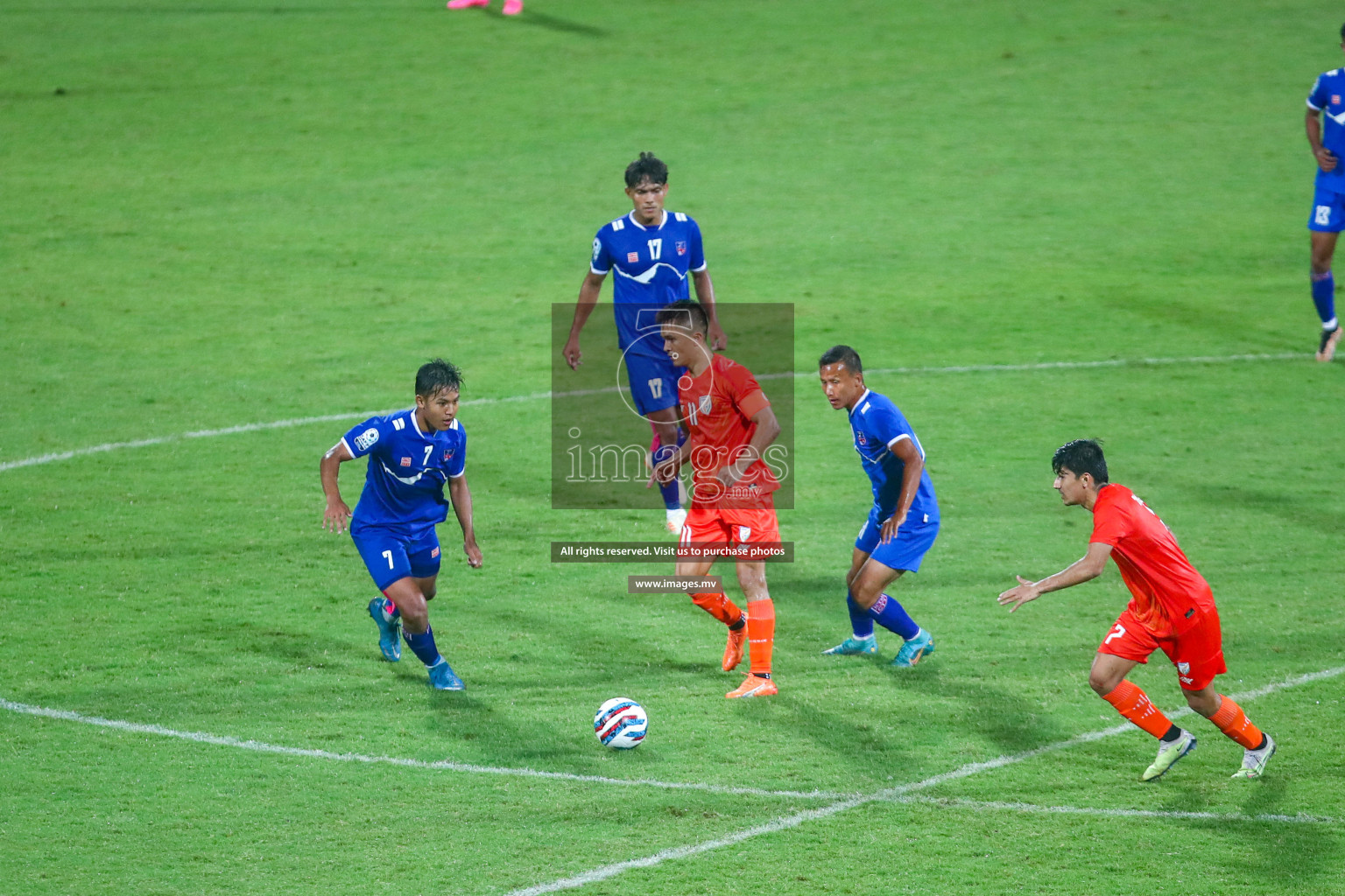 Nepal vs India in SAFF Championship 2023 held in Sree Kanteerava Stadium, Bengaluru, India, on Saturday, 24th June 2023. Photos: Nausham Waheed / images.mv