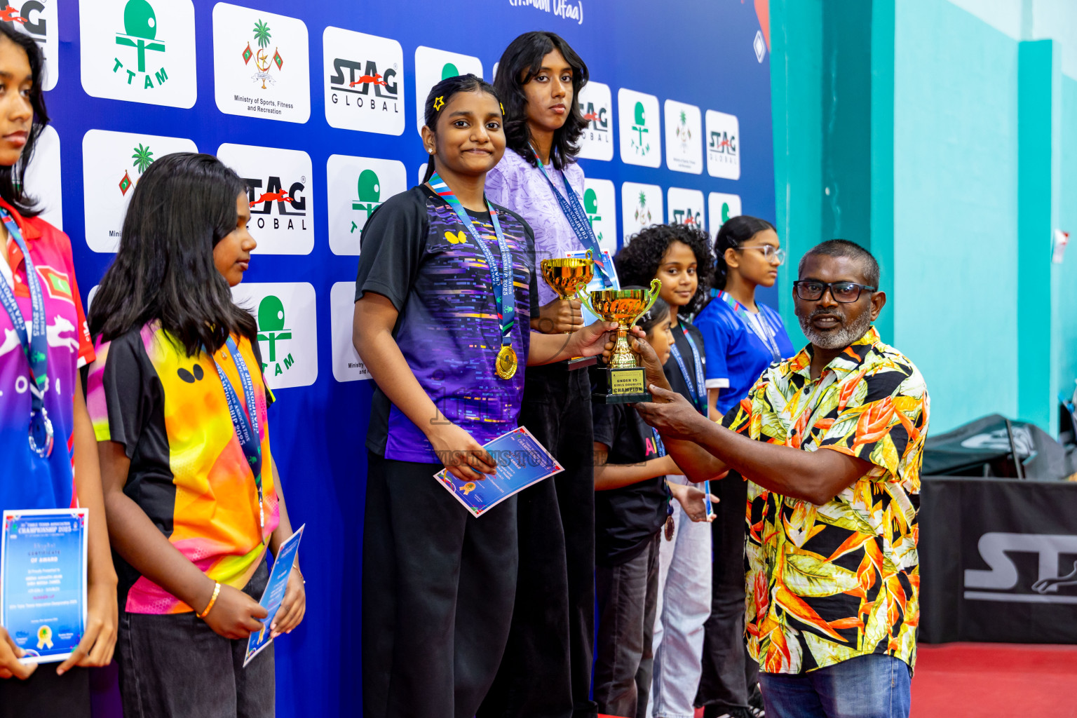 Finals of 30th Table Tennis Association Championship 2025 was held on Saturday, 20th September 2025 in Male' TT Hall, Male', Maldives. Photos: Nausham Waheed / images.mv