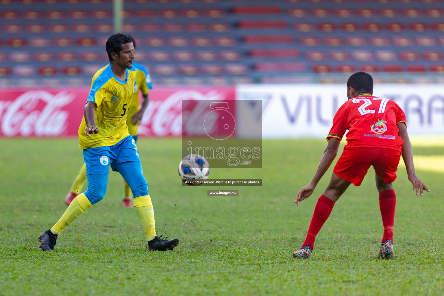 Club Valencia vs De Grande Sports Club in Ooredoo Dhivehi Premier League 2021/22 on 16th July 2022, held in National Football Stadium, Male', Maldives Photos: Hassan Simah/ Images mv