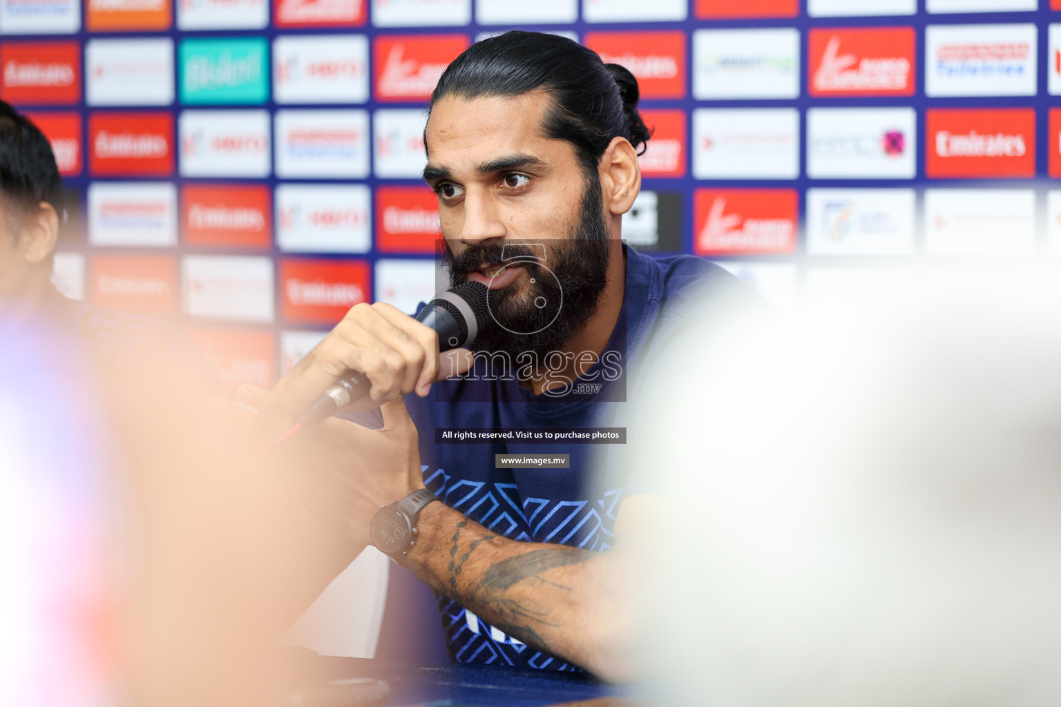 Saff Championship Final Pre-match press conference held in Sree Kanteerava Stadium, Bengaluru, India, on Monday, 3rd July 2023. Photos: Nausham Waheed / images.mv