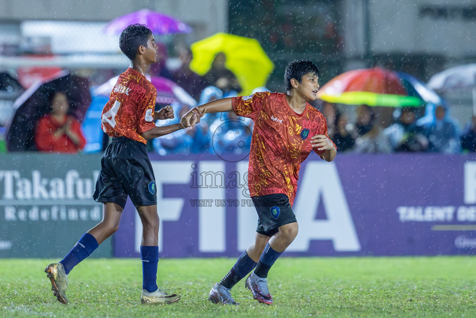 SUS vs Huriyya (U12) in Dhivehi Youth League 2024 - Day 2. Matches held at Henveiru Stadium on 22nd November 2024 , Friday. Photos: Shuu Abdul Sattar/ Images.mv