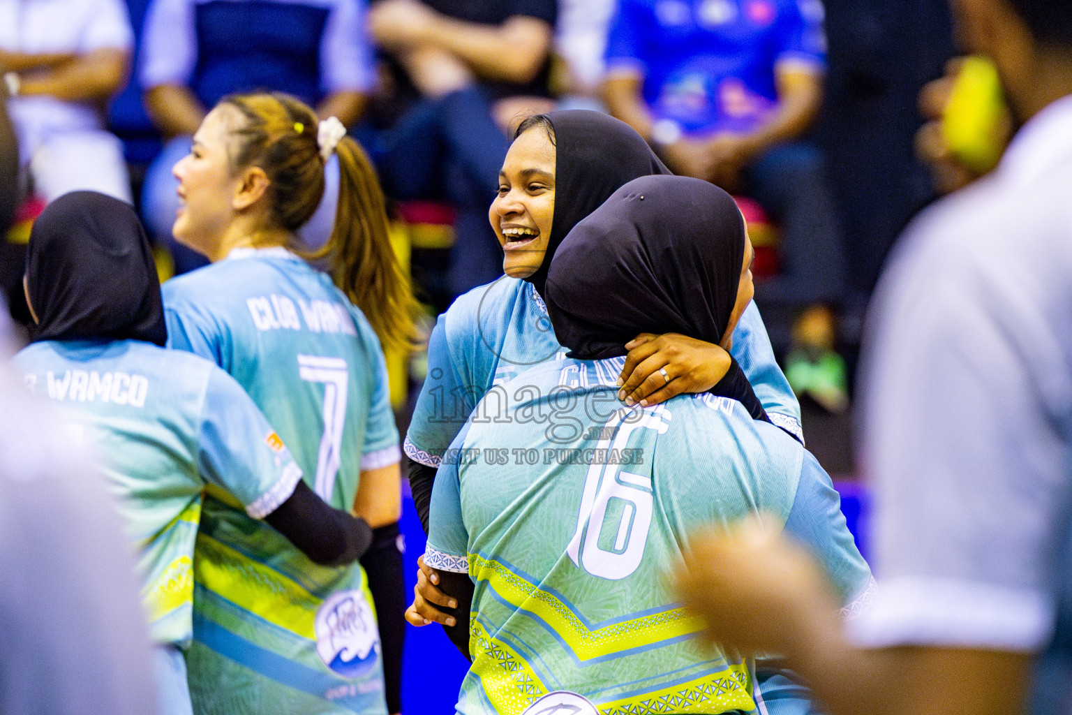 Police Club vs Club Wamco in the Final of Women's Division of National Volleyball Championship 2025 held in Male', Maldives on Sunday, 4th May 2025 at Social Center Indoor Hall Photos By: Nausham Waheed / images.mv