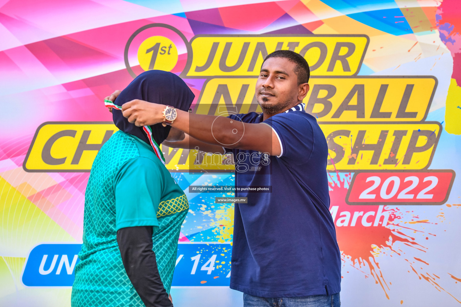 Final of Junior Netball Championship 2022 held in Male', Maldives on 19th March 2022. Photos by Nausham Waheed