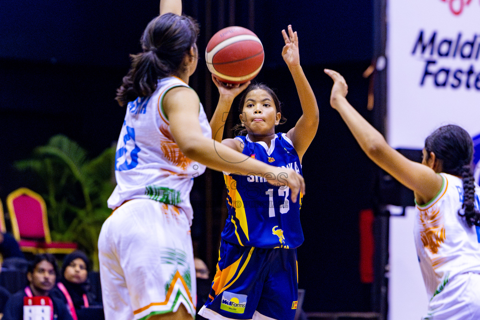 India vs SriLanka in Day 1 of Under 16 Woman's Asian Cup SABA Qualifiers 2025 was held in Social Center, Male', Maldives on 12th June 2025. Photos: Nausham Waheed / images.mv