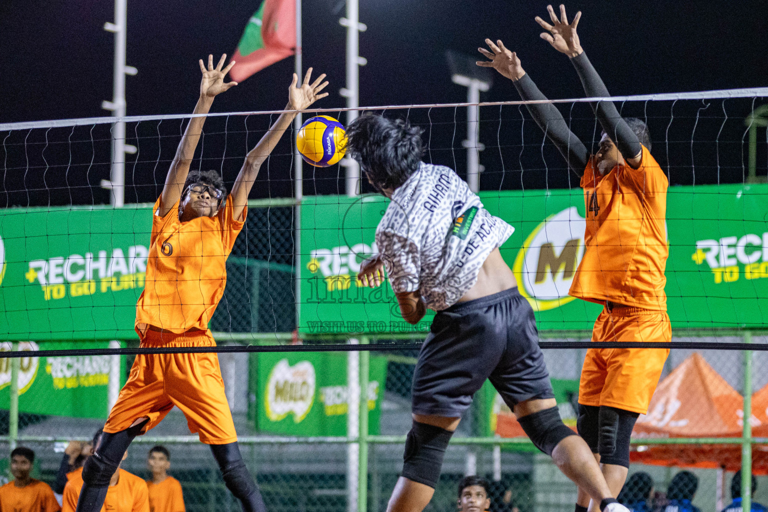 Sports Club Vision vs Sports Club City in Milo National Junior Volleyball Championship 2025 Day 3 was held on Monday, 24th November 2025 at Ekuveni Turf Court Male', Maldives. Photos: Areef Adam / images.mv