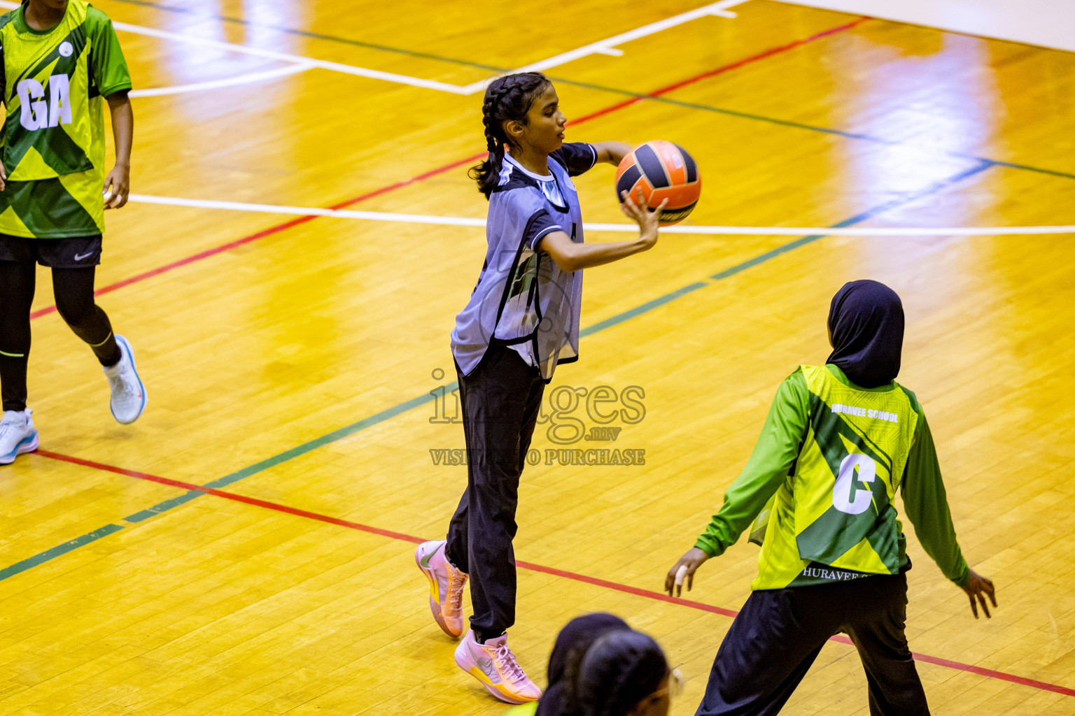 Day 3 of 25th Inter-School Netball Tournament was held in Social Center at Male', Maldives on Sunday, 11th August 2024. Photos: Nausham Waheed / images.mv