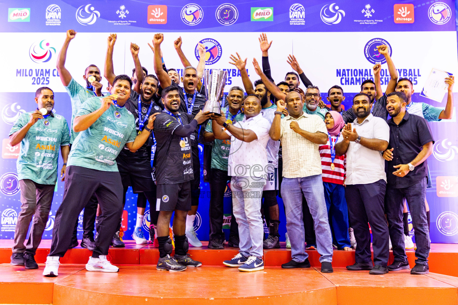 Dhivehi Sifainge Club vs Club HDC in the Final of MILO VAM Cup 2025 held in Male', Maldives on Wednesday, 2nd July 2025 at Social Center Indoor Hall Photos By: Nausham Waheed / images.mv