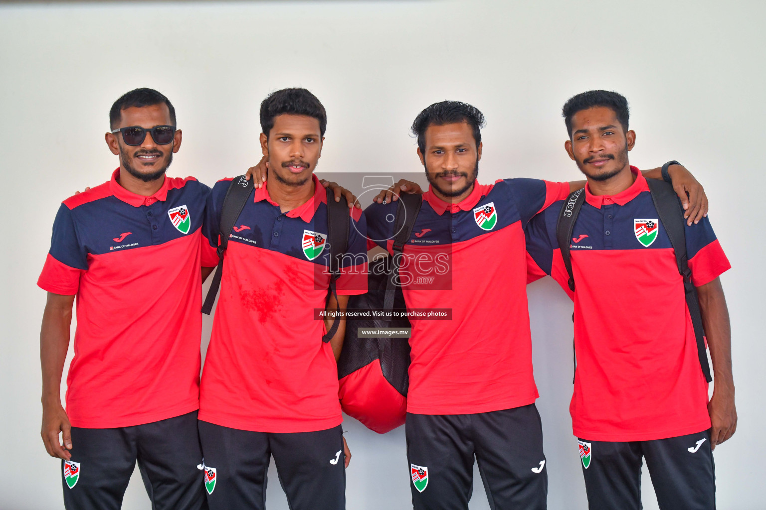 The Senior Men's National Team depart to Japan Training Camp from Maafannu Bus Terminal, Male', Maldives on 5th June 2023 Photos: Nausham Waheed/ Images.mv