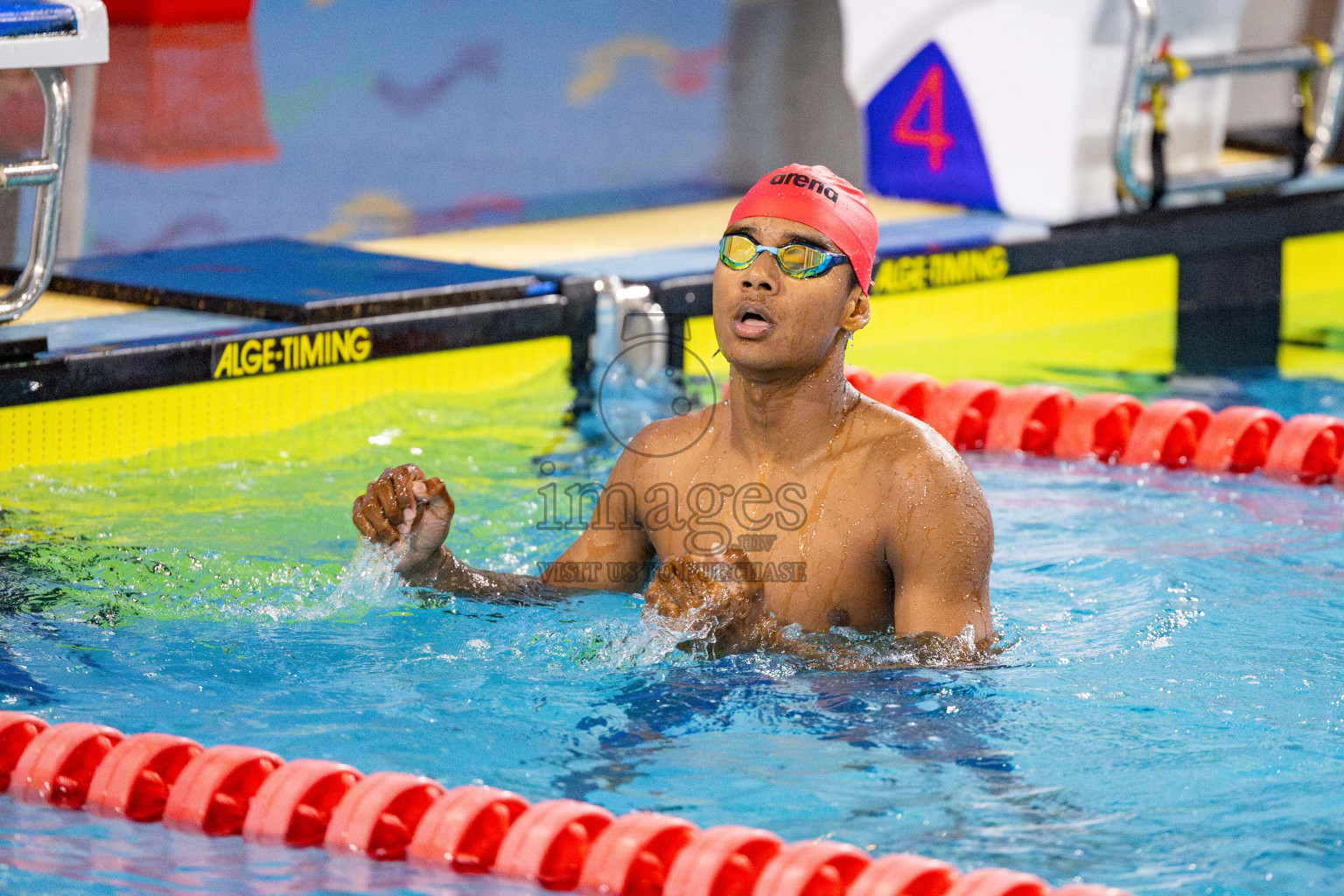 Day 4 of National Swimming Championship 2024 held in Hulhumale', Maldives on Monday, 16th December 2024. Photos: Hassan Simah / images.mv