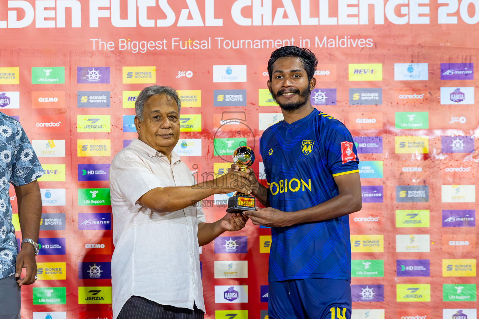 B Eydhafushi vs B Thulhaadhoo in Day 29 of Golden Futsal Challenge 2024 was held on Tuesday , 13th February 2024 in Hulhumale', Maldives Photos: Ismail Thoriq / images.mv