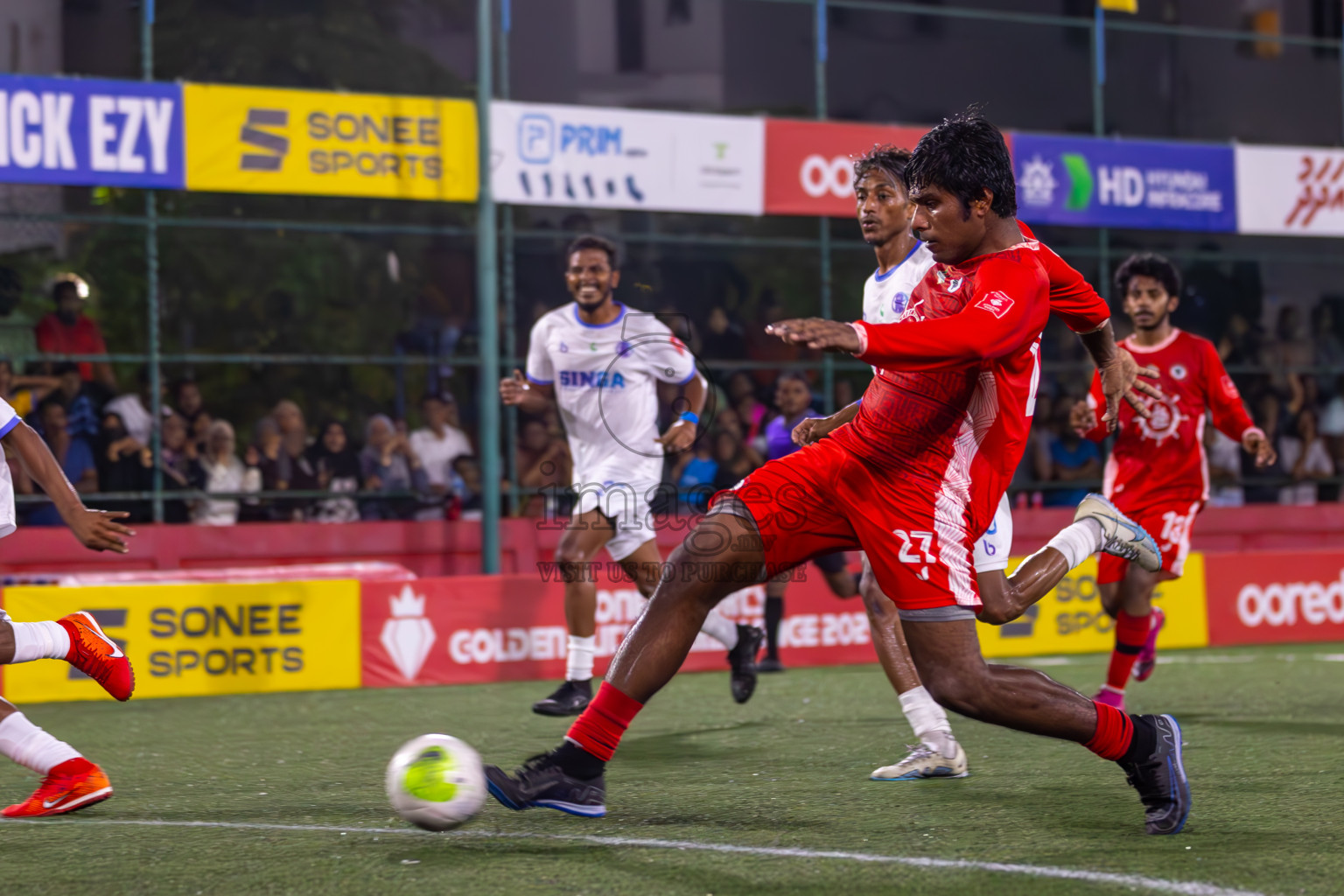 HA Ihavandhoo vs HA Maarandhoo in Day 9 of Golden Futsal Challenge 2024 was held on Tuesday, 23rd January 2024, in Hulhumale', Maldives
Photos: Ismail Thoriq / images.mv