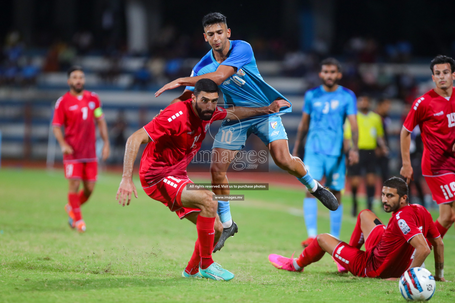 Lebanon vs India in the Semi-final of SAFF Championship 2023 held in Sree Kanteerava Stadium, Bengaluru, India, on Saturday, 1st July 2023. Photos: Nausham Waheed, Hassan Simah / images.mv