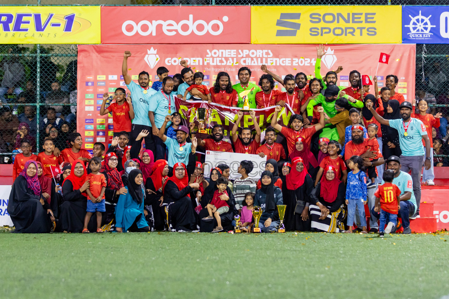 HDh Naivaadhoo vs HDh Nolhivaran in Day 23 of Golden Futsal Challenge 2024 was held on Tuesday , 6th February 2024 in Hulhumale', Maldives Photos: Nausham Waheed / images.mv