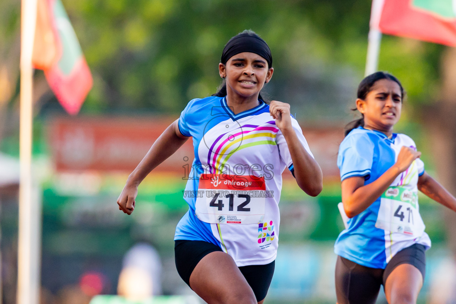 Day 2 of Inter-school Athletics Championship 2025 held in Ekuveni Synthetic Track, Male', Maldives on Tuesday, 07th October 2025. Photos by: Nausham Waheed / Images.mv