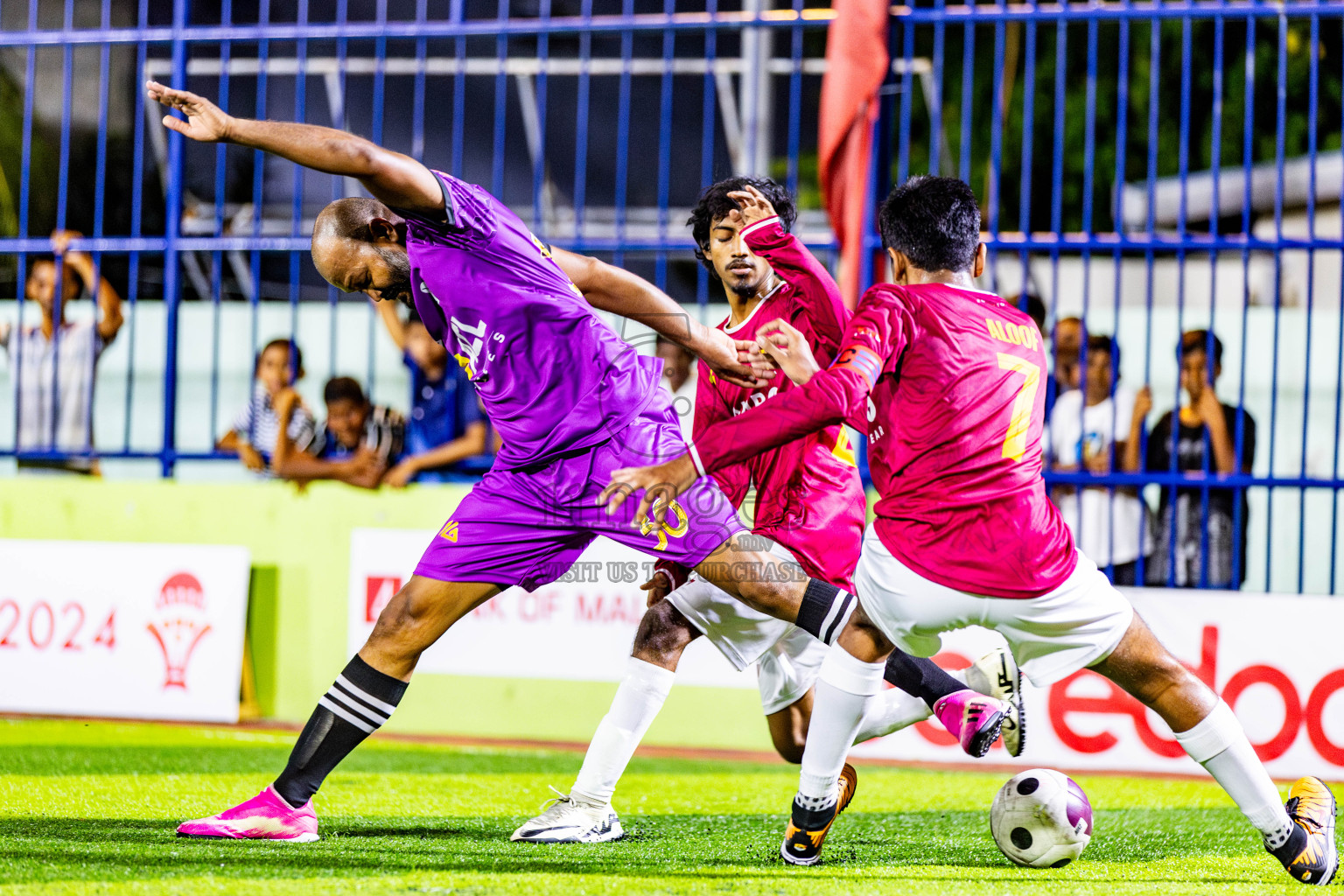 V Vela vs Cable Brothers in Day 5 of Eydhafushi Futsal Cup 2024 was held on Friday, 12th April 2024, in B Eydhafushi, Maldives Photos: Nausham Waheed / images.mv