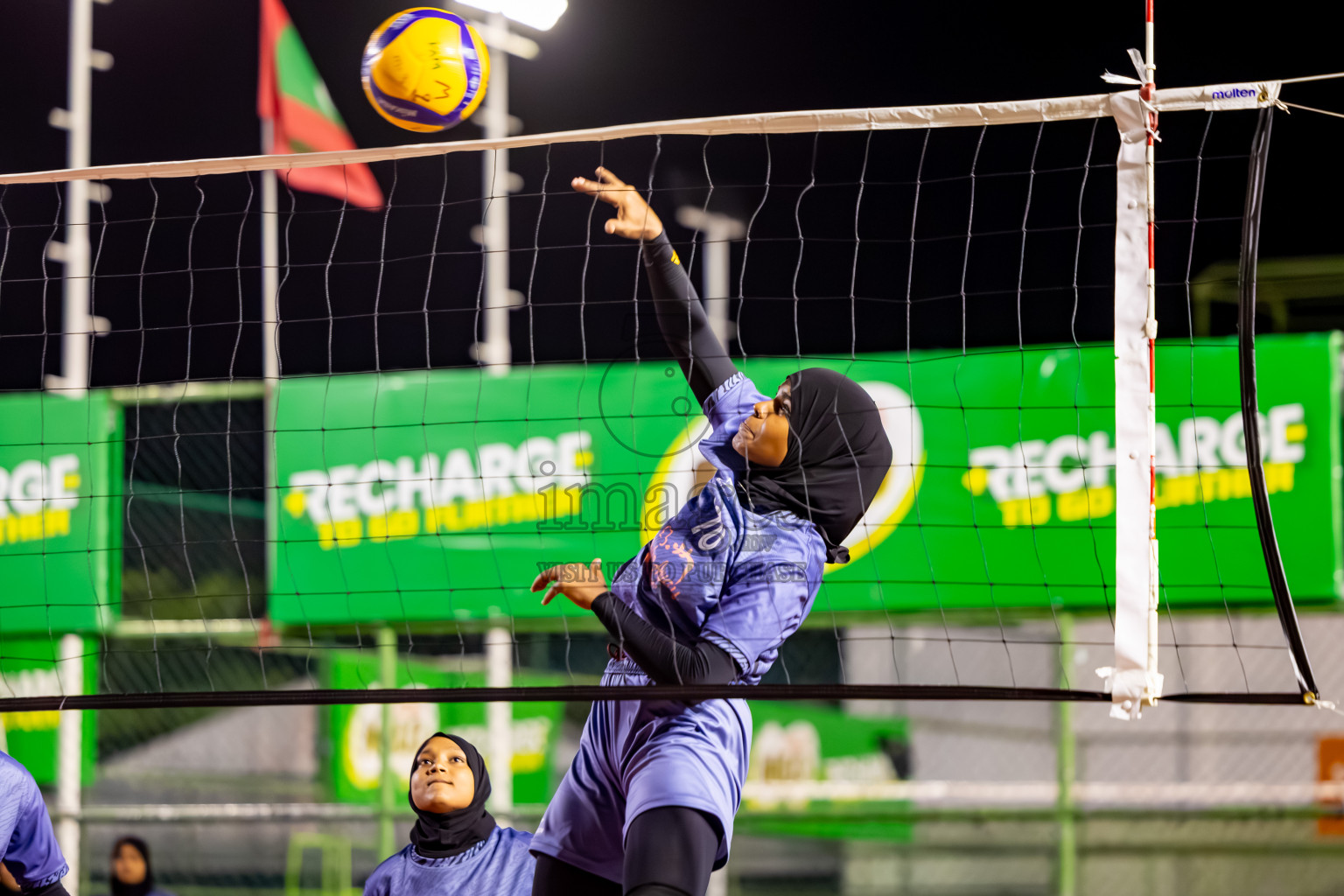 Goodies Sports Club vs Club Volleyball in Milo National Junior Volleyball Championship 2025 Day 4 was held on Tuesday, 25th November 2025 at Ekuveni Turf Court Male', Maldives. Photos: Nausham Waheed / images.mv