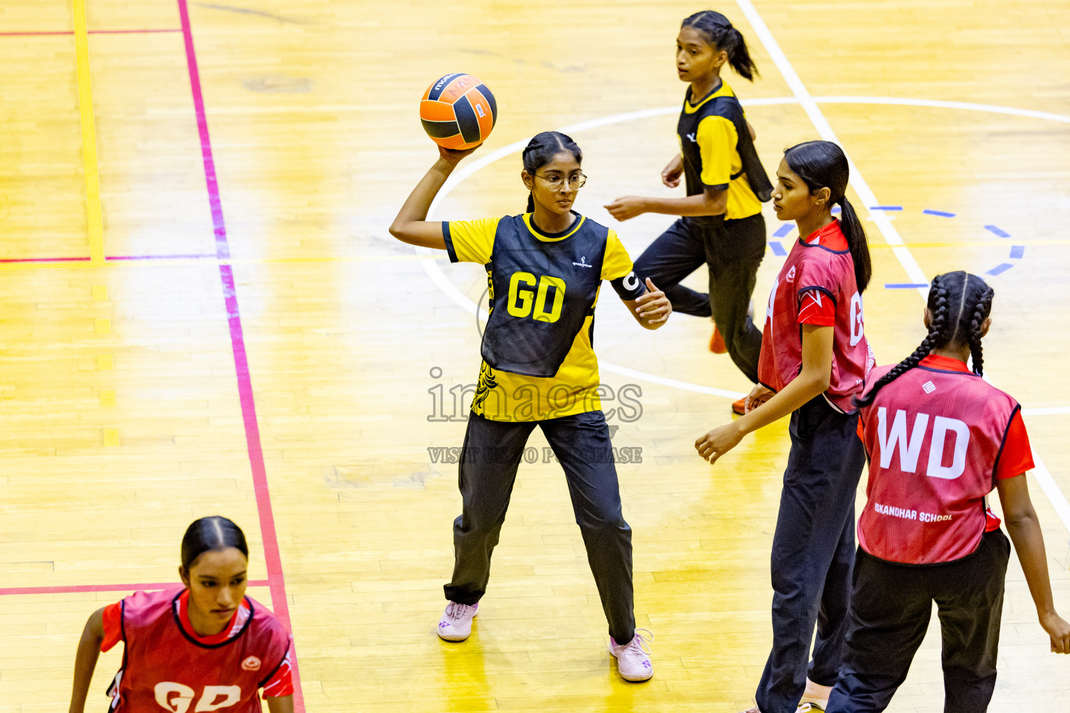 Day 4 of 25th Inter-School Netball Tournament was held in Social Center at Male', Maldives on Monday, 12th August 2024. Photos: Nausham Waheed / images.mvbv c