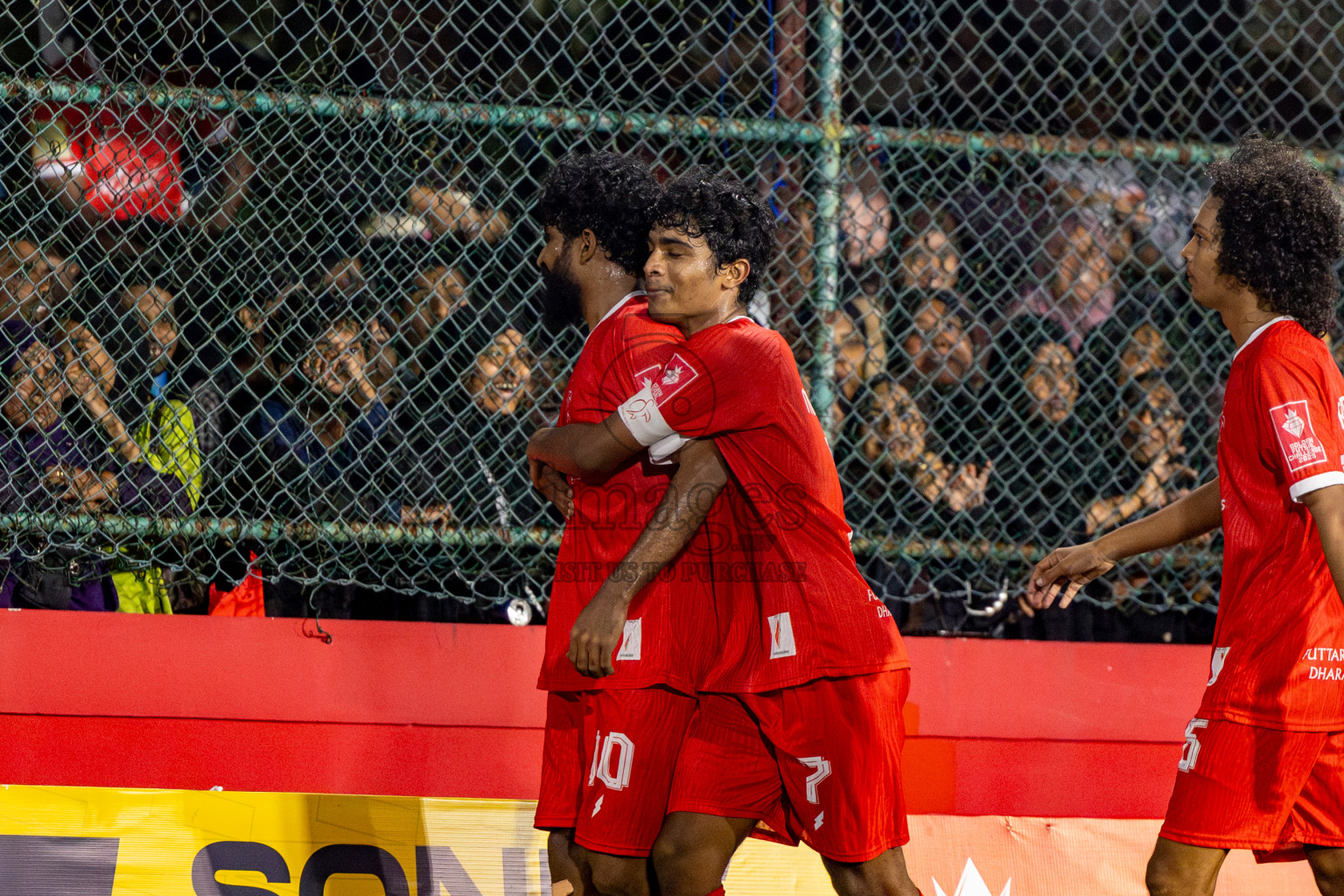 F Dhanraboodhoo vs F Magoodhoo in Faafu Atoll Finals in Day 25 of Golden Futsal Challenge 2025 was held on Wednesday , 28th January 2025, in Hulhumale', Maldives. Photos: Nausham Waheed / images.mv