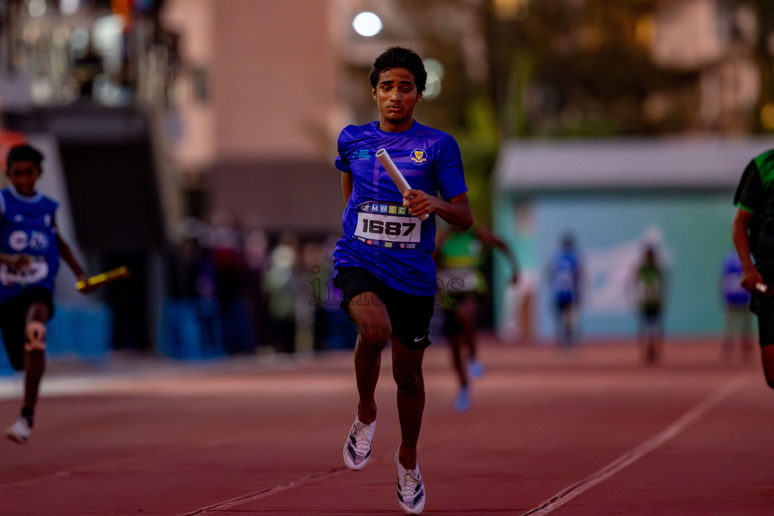 Day 4 of MWSC Interschool Athletics Championships 2024 held in Hulhumale Running Track, Hulhumale, Maldives on Tuesday, 12th November 2024. Photos by: Nausham Waheed / Images.mv