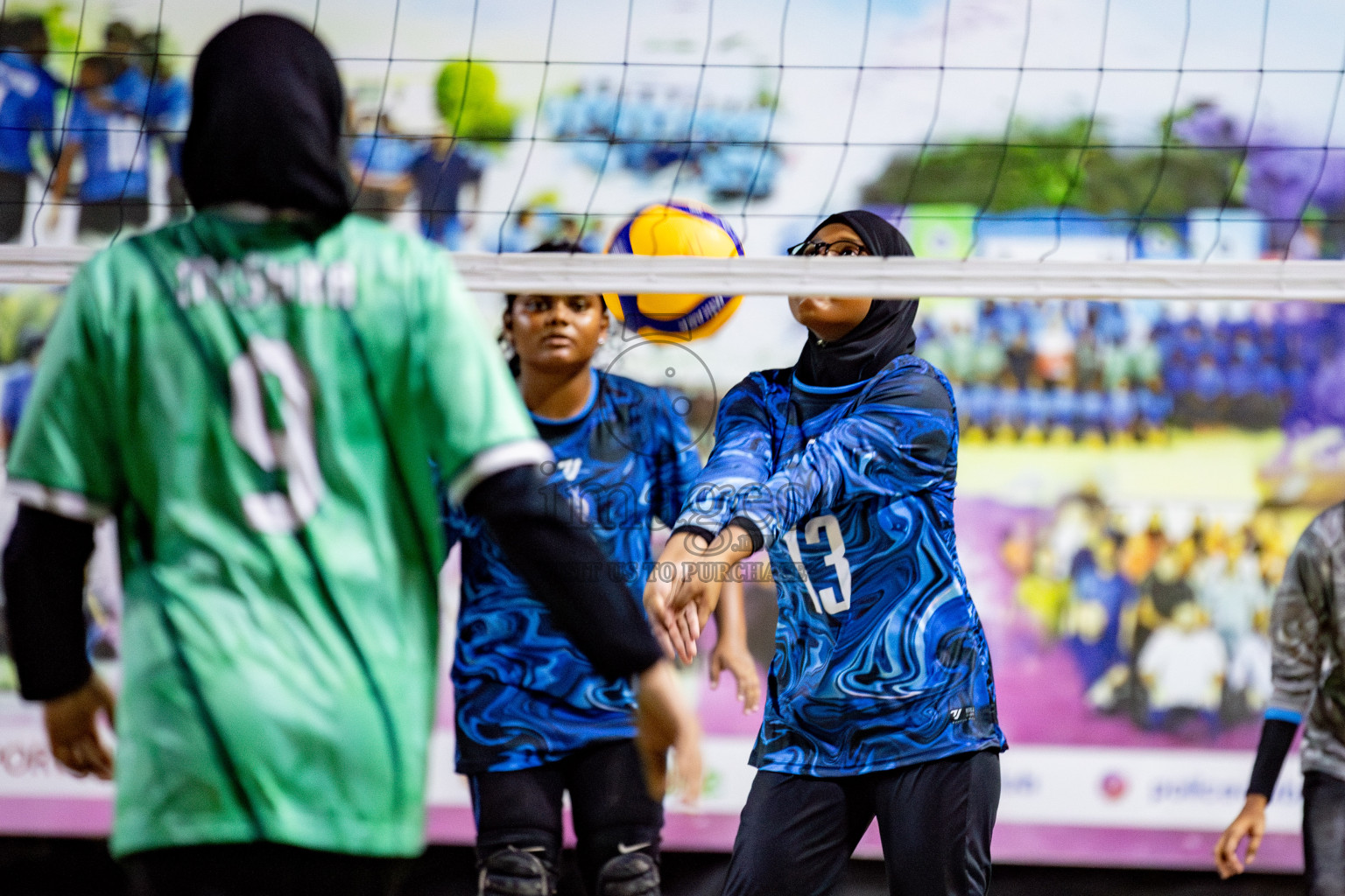 U19 Male and Atoll Girl's Finals in Day 9 of Interschool Volleyball Tournament 2024 was held in ABC Court at Male', Maldives on Saturday, 30th November 2024. Photos: Hassan Simah / images.mv