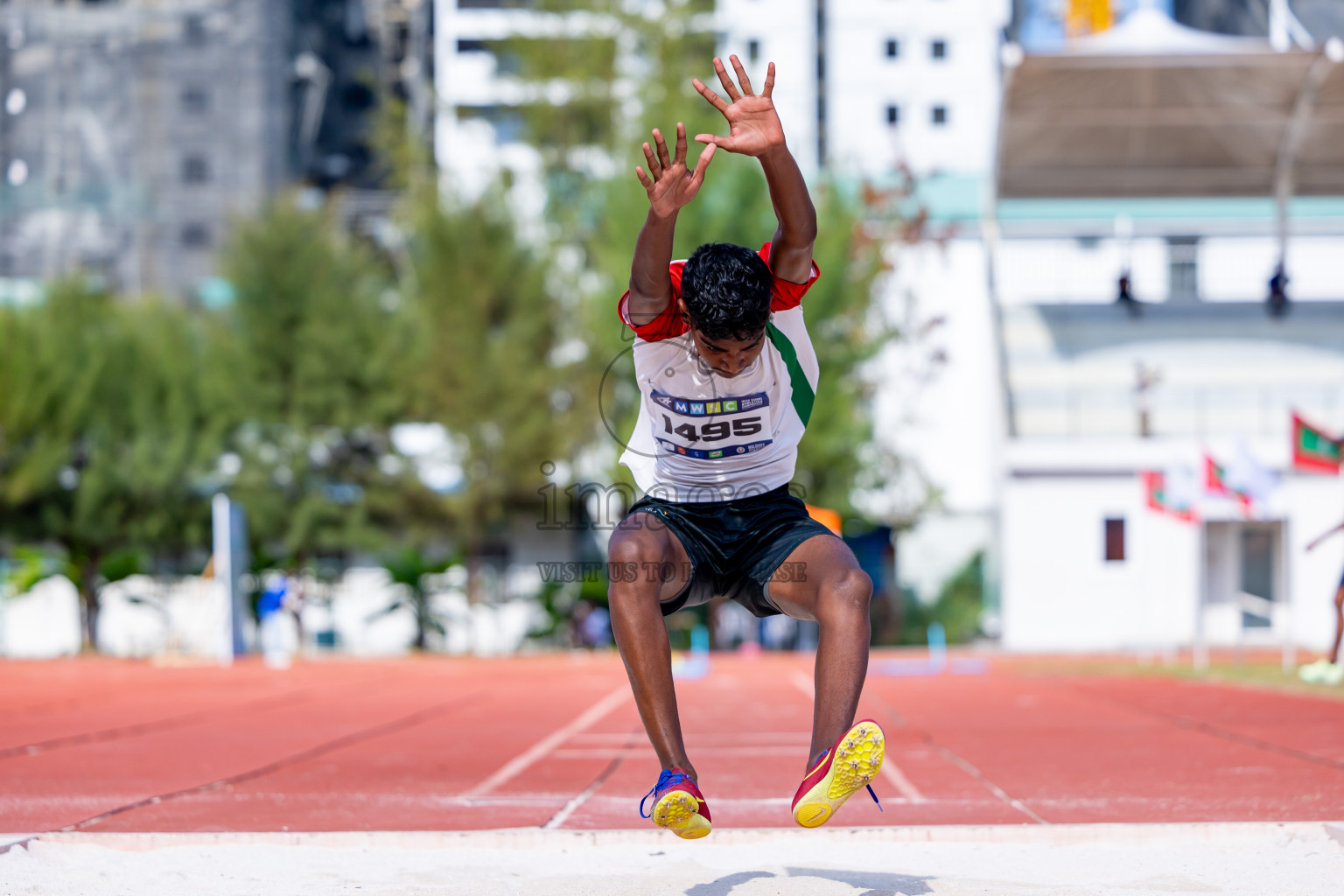 Day 4 of MWSC Interschool Athletics Championships 2024 held in Hulhumale Running Track, Hulhumale, Maldives on Tuesday, 12th November 2024. Photos by: Nausham Waheed / Images.mv